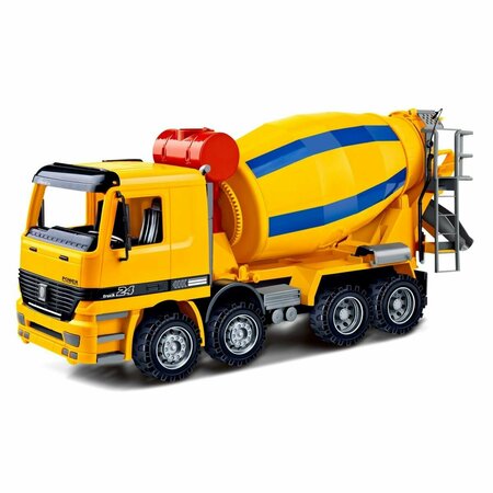 AZIMPORT 14 in. Cement Mixer Construction Vehicle Powered by Friction for Kids CT981